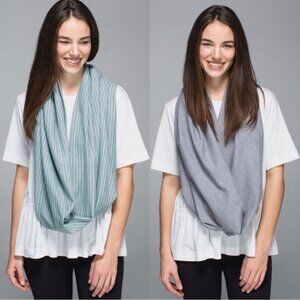 Lululemon | Vinyasa Scarf *Rulu "Parallel Stripe Menthol Heathered Slate"